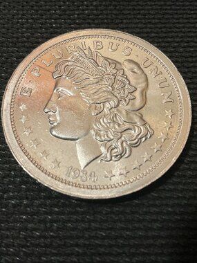 1984 Morgan Dollar Design Silver Trade Scale Unit 1 oz .999 Silver Round